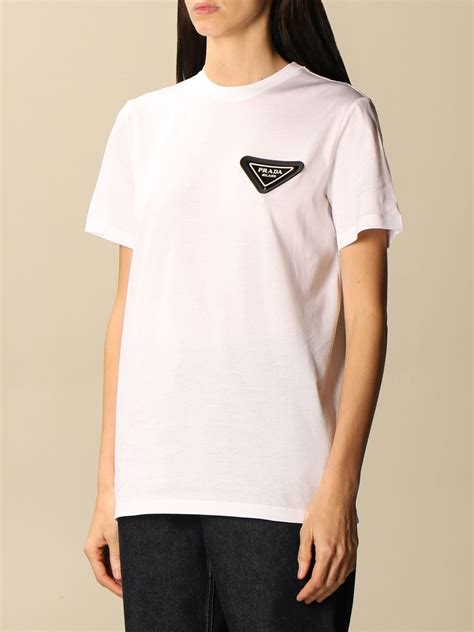 prada milano t shirt women's|prada nylon henley shirt.